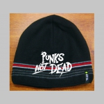 Punks not Dead čierna pletená čiapka stredne hrubá vo vnútri naviac zateplená, univerzálna veľkosť, materiálové zloženie 100% akryl